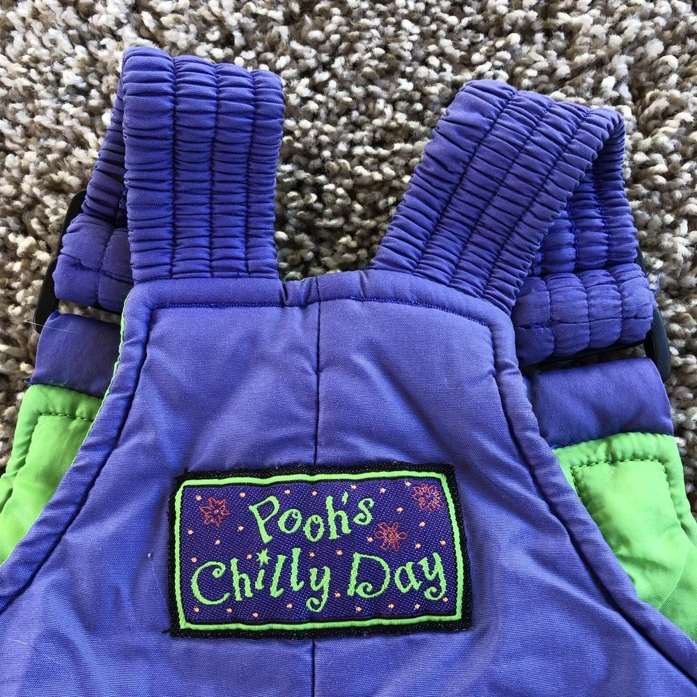 Vintage Disney Catalog Winnie The Pooh Snow Bib Overalls Kids S Embroidered READ